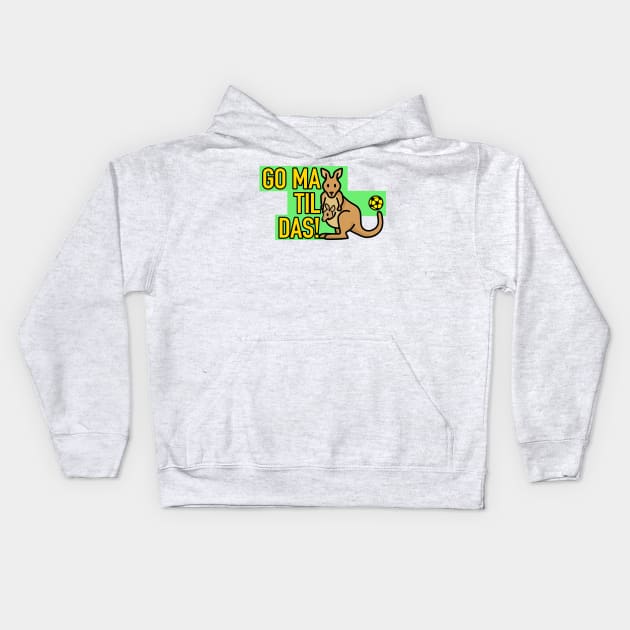 Go Matildas Kangaroo Kids Hoodie by Cerealbox Labs